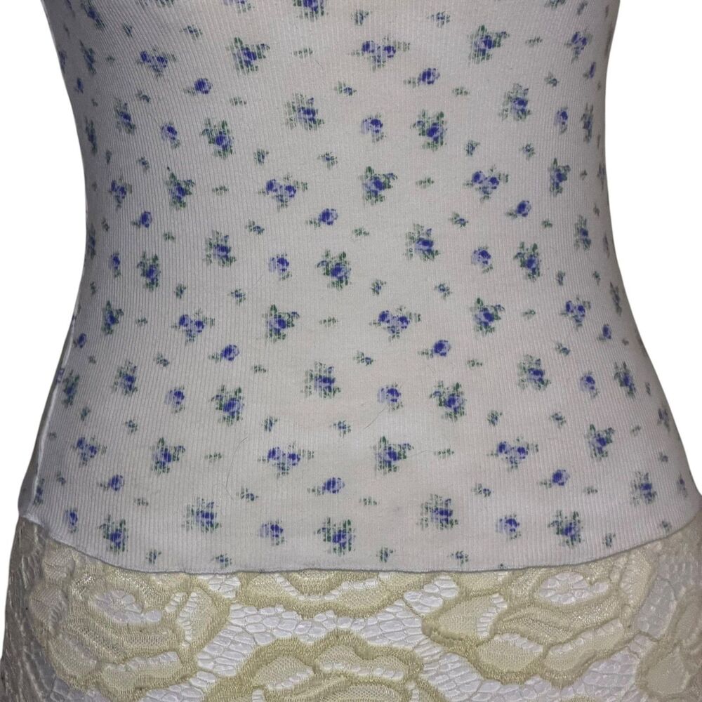 Aeropostale Seriously Soft Shrunken Tee T Shirt Top Blouse Crop Ditsy Floral XS - Picture 3 of 6